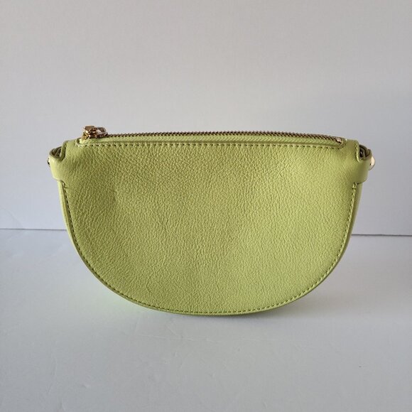 TALBOTS CRESCENT FAUX PEBBLED LEATHER WRISTLET IN GREEN - Picture 8 of 8